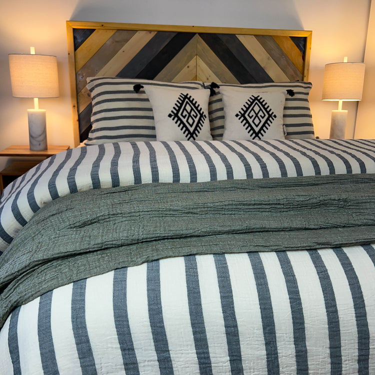 Zeep Naturals | Thick Striped Muslin Duvet/Comforter Sets | Zeep Naturals brings you handcrafted soaps, organic cotton towels, and artisan kitchen essentials — all inspired by nature. Discover simple, sustainable living with products designed to soothe your senses and your home.