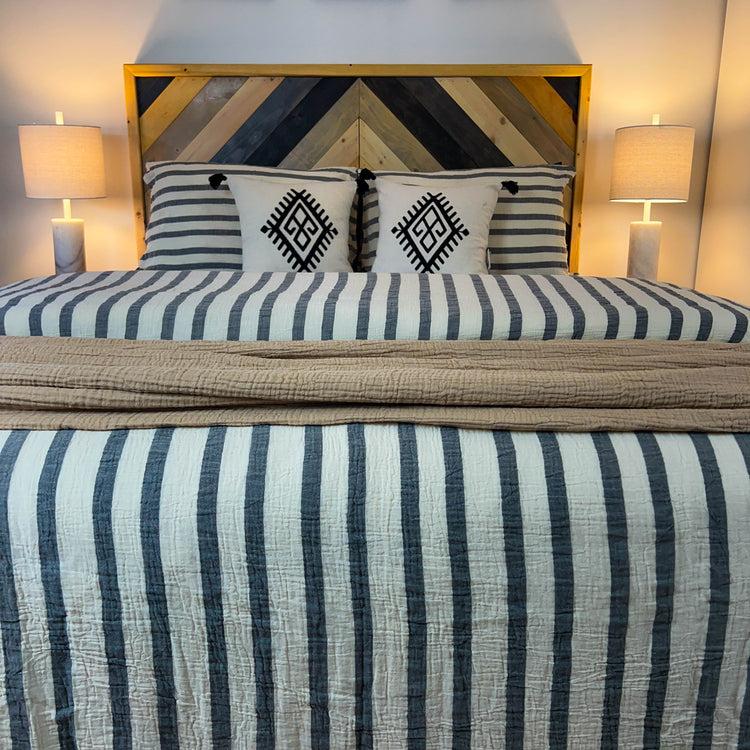 Zeep Naturals | Thick Striped Muslin Duvet/Comforter Sets | Zeep Naturals brings you handcrafted soaps, organic cotton towels, and artisan kitchen essentials — all inspired by nature. Discover simple, sustainable living with products designed to soothe your senses and your home.