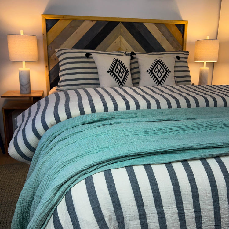 Zeep Naturals | Thick Striped Muslin Duvet/Comforter Sets | Zeep Naturals brings you handcrafted soaps, organic cotton towels, and artisan kitchen essentials — all inspired by nature. Discover simple, sustainable living with products designed to soothe your senses and your home.