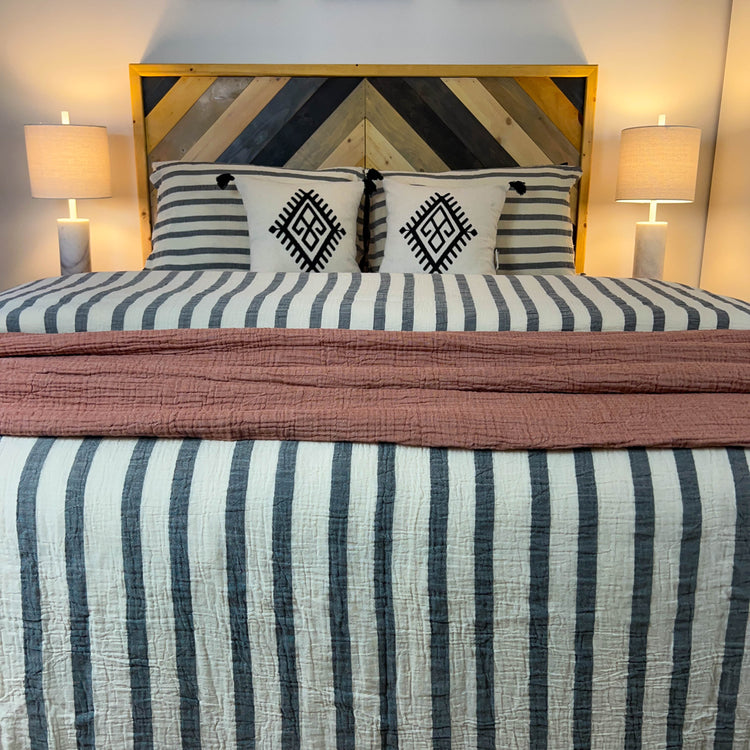 Zeep Naturals | Thick Striped Muslin Duvet/Comforter Sets | Zeep Naturals brings you handcrafted soaps, organic cotton towels, and artisan kitchen essentials — all inspired by nature. Discover simple, sustainable living with products designed to soothe your senses and your home.