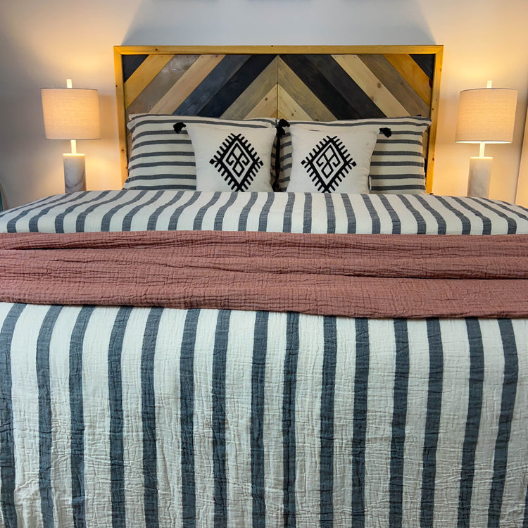Zeep Naturals | Thick Striped Muslin Duvet/Comforter Sets | Zeep Naturals brings you handcrafted soaps, organic cotton towels, and artisan kitchen essentials — all inspired by nature. Discover simple, sustainable living with products designed to soothe your senses and your home.