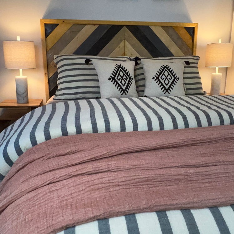 Zeep Naturals | Thick Striped Muslin Duvet/Comforter Sets | Zeep Naturals brings you handcrafted soaps, organic cotton towels, and artisan kitchen essentials — all inspired by nature. Discover simple, sustainable living with products designed to soothe your senses and your home.