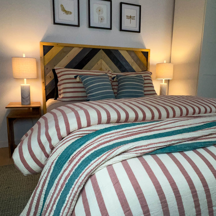 Zeep Naturals | Thick Striped Muslin Duvet/Comforter Sets | Zeep Naturals brings you handcrafted soaps, organic cotton towels, and artisan kitchen essentials — all inspired by nature. Discover simple, sustainable living with products designed to soothe your senses and your home.