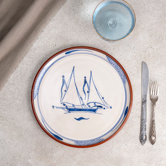 Zeep Naturals | Troy Collection Ceramic Dinner & Serving Plate | Zeep Naturals brings you handcrafted soaps, organic cotton towels, and artisan kitchen essentials — all inspired by nature. Discover simple, sustainable living with products designed to soothe your senses and your home.