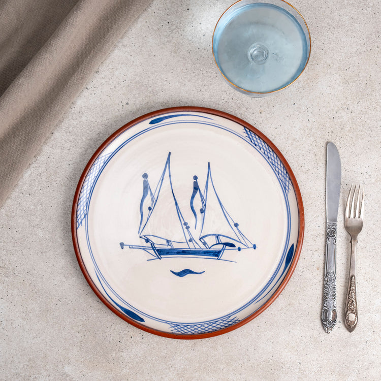 Zeep Naturals | Troy Collection Ceramic Dinner & Serving Plate | Zeep Naturals brings you handcrafted soaps, organic cotton towels, and artisan kitchen essentials — all inspired by nature. Discover simple, sustainable living with products designed to soothe your senses and your home.