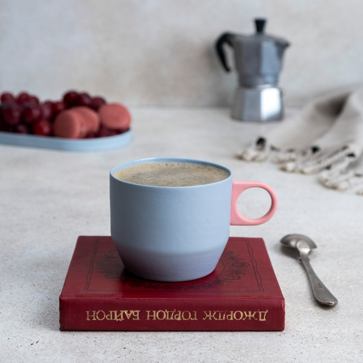 Zeep Naturals | Lydia Collection Modern Conic Coffee/Tea Cup Mistral Pink | Zeep Naturals brings you handcrafted soaps, organic cotton towels, and artisan kitchen essentials — all inspired by nature. Discover simple, sustainable living with products designed to soothe your senses and your home.