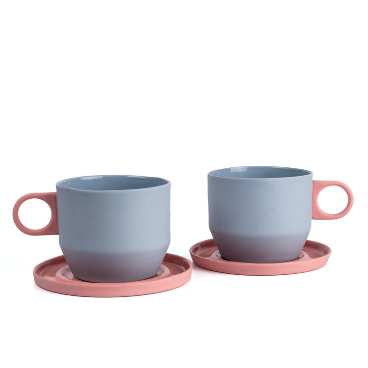Zeep Naturals | Lydia Collection Modern Conic Coffee/Tea Cup with Saucer | Zeep Naturals brings you handcrafted soaps, organic cotton towels, and artisan kitchen essentials — all inspired by nature. Discover simple, sustainable living with products designed to soothe your senses and your home.