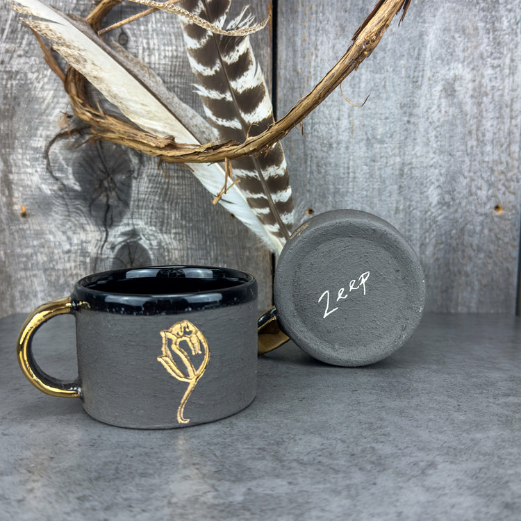 Zeep Naturals | Stoneware Handmade Americano Cup | Poppy | Zeep Naturals brings you handcrafted soaps, organic cotton towels, and artisan kitchen essentials — all inspired by nature. Discover simple, sustainable living with products designed to soothe your senses and your home.