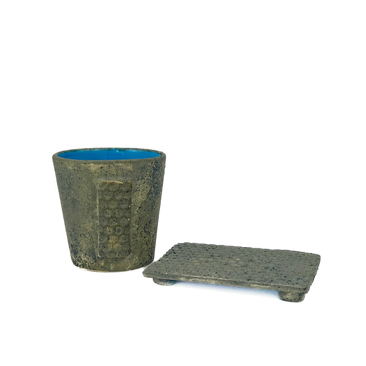Zeep Naturals | Asitane Soap Coasters and Toothbrush Holders Moss with Aqua | Zeep Naturals brings you handcrafted soaps, organic cotton towels, and artisan kitchen essentials — all inspired by nature. Discover simple, sustainable living with products designed to soothe your senses and your home.