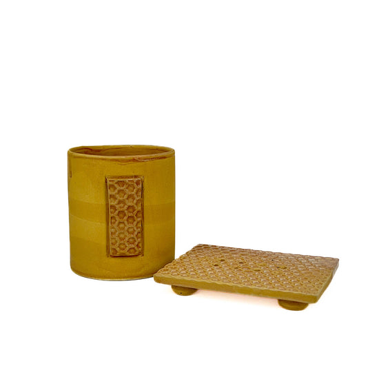 Zeep Naturals | Asitane Soap Coasters and Toothbrush Holders Matte and Glittery Terracotta | Zeep Naturals brings you handcrafted soaps, organic cotton towels, and artisan kitchen essentials — all inspired by nature. Discover simple, sustainable living with products designed to soothe your senses and your home.