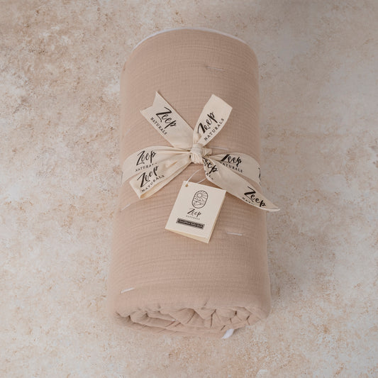 Zeep Naturals | CloudNest Baby Quilt Sand | Zeep Naturals brings you handcrafted soaps, organic cotton towels, and artisan kitchen essentials — all inspired by nature. Discover simple, sustainable living with products designed to soothe your senses and your home.