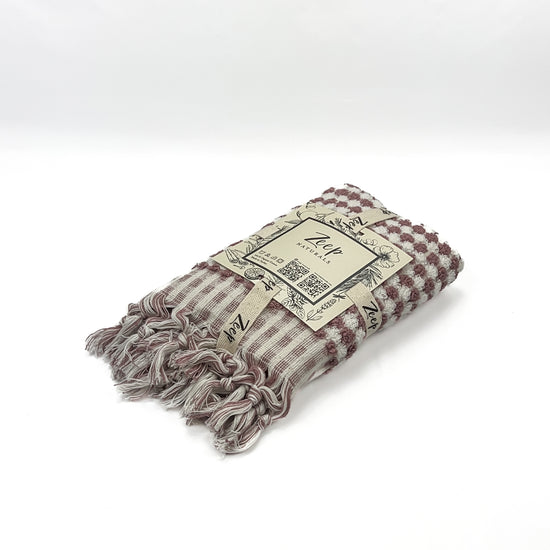 Zeep Naturals | Chickpea Towels Dusty Rose Hand | Zeep Naturals brings you handcrafted soaps, organic cotton towels, and artisan kitchen essentials — all inspired by nature. Discover simple, sustainable living with products designed to soothe your senses and your home.