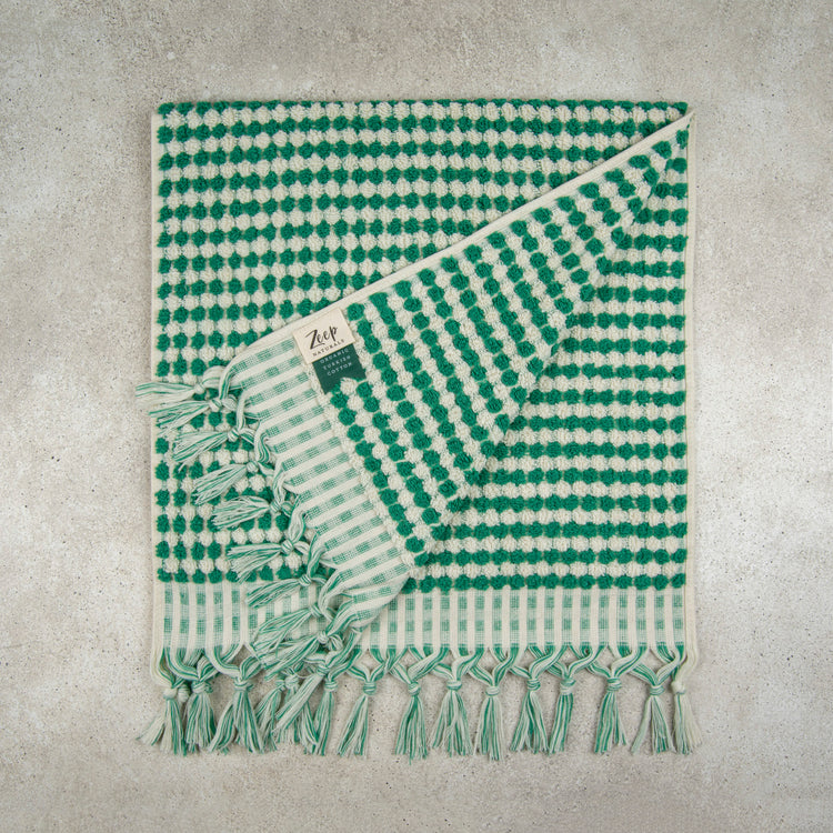 Zeep Naturals | Chickpea Towels Forest Hand | Catskills-inspired artisan natural soaps, luxurious Turkish towels, bathrobes, throws, and bedding. Discover handmade coffee cups, milk dispensers, and olive wood kitchen utensils—crafted with care for your home