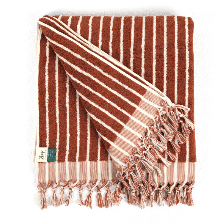 Zeep Naturals | Aegean Collection Striped Bath Towel | Zeep Naturals brings you handcrafted soaps, organic cotton towels, and artisan kitchen essentials — all inspired by nature. Discover simple, sustainable living with products designed to soothe your senses and your home.