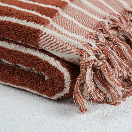 Zeep Naturals | Aegean Collection Striped Bath Towel | Zeep Naturals brings you handcrafted soaps, organic cotton towels, and artisan kitchen essentials — all inspired by nature. Discover simple, sustainable living with products designed to soothe your senses and your home.