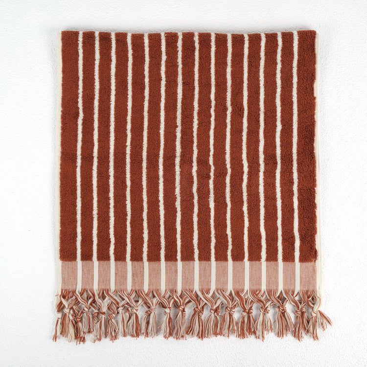 Zeep Naturals | Aegean Collection Striped Hand Towel | Zeep Naturals brings you handcrafted soaps, organic cotton towels, and artisan kitchen essentials — all inspired by nature. Discover simple, sustainable living with products designed to soothe your senses and your home.