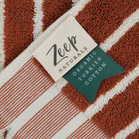 Zeep Naturals | Aegean Collection Striped Hand Towel | Zeep Naturals brings you handcrafted soaps, organic cotton towels, and artisan kitchen essentials — all inspired by nature. Discover simple, sustainable living with products designed to soothe your senses and your home.