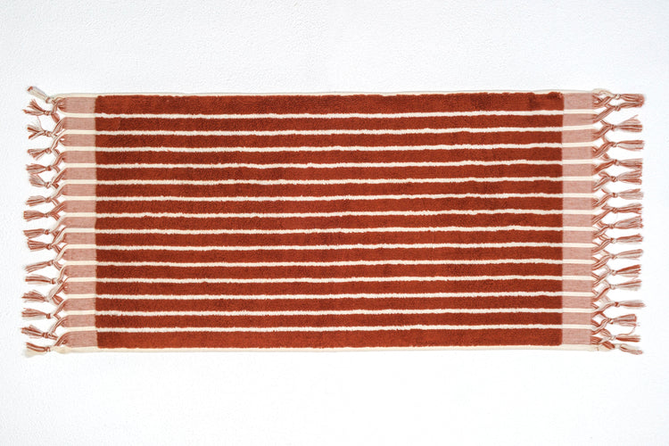 Zeep Naturals | Aegean Collection Striped Hand Towel | Zeep Naturals brings you handcrafted soaps, organic cotton towels, and artisan kitchen essentials — all inspired by nature. Discover simple, sustainable living with products designed to soothe your senses and your home.