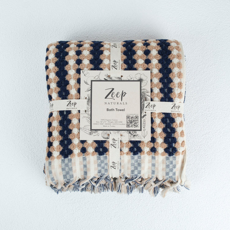Zeep Naturals | Aegean Collection Bubble Bath Towel Sapphire Cove | Zeep Naturals brings you handcrafted soaps, organic cotton towels, and artisan kitchen essentials — all inspired by nature. Discover simple, sustainable living with products designed to soothe your senses and your home.