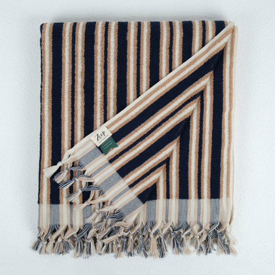 Zeep Naturals | Aegean Collection Striped Bath Towel | Zeep Naturals brings you handcrafted soaps, organic cotton towels, and artisan kitchen essentials — all inspired by nature. Discover simple, sustainable living with products designed to soothe your senses and your home.