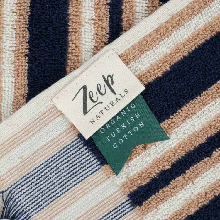 Zeep Naturals | Aegean Collection Striped Bath Towel | Zeep Naturals brings you handcrafted soaps, organic cotton towels, and artisan kitchen essentials — all inspired by nature. Discover simple, sustainable living with products designed to soothe your senses and your home.