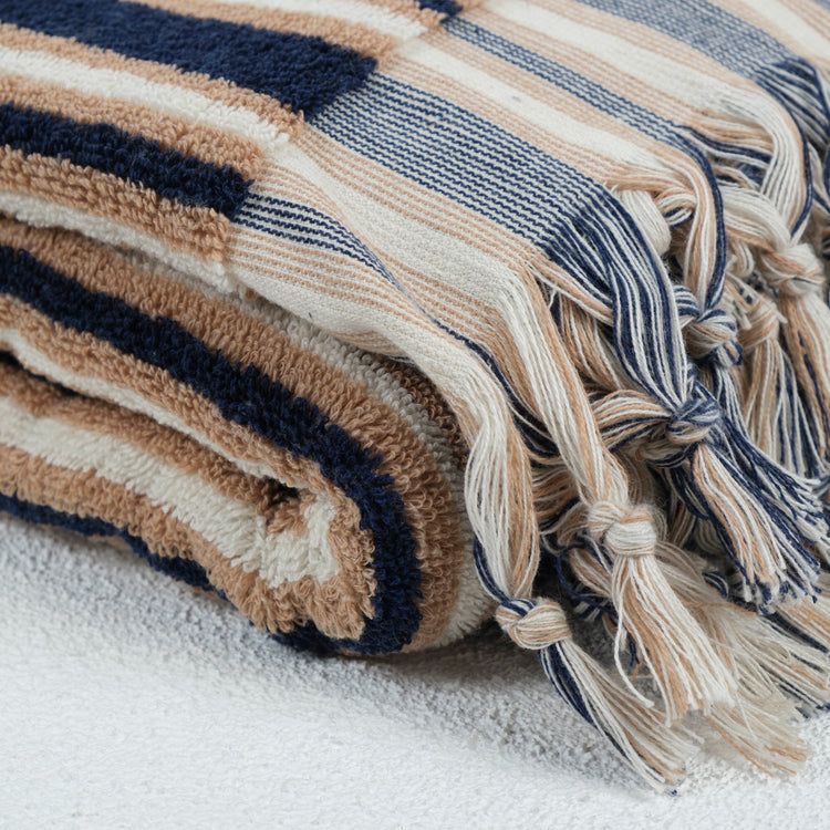 Zeep Naturals | Aegean Collection Striped Bath Towel | Zeep Naturals brings you handcrafted soaps, organic cotton towels, and artisan kitchen essentials — all inspired by nature. Discover simple, sustainable living with products designed to soothe your senses and your home.