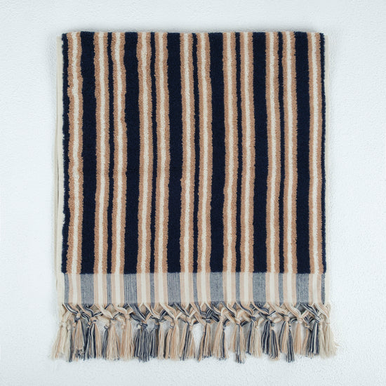 Zeep Naturals | Aegean Collection Striped Hand Towel | Zeep Naturals brings you handcrafted soaps, organic cotton towels, and artisan kitchen essentials — all inspired by nature. Discover simple, sustainable living with products designed to soothe your senses and your home.
