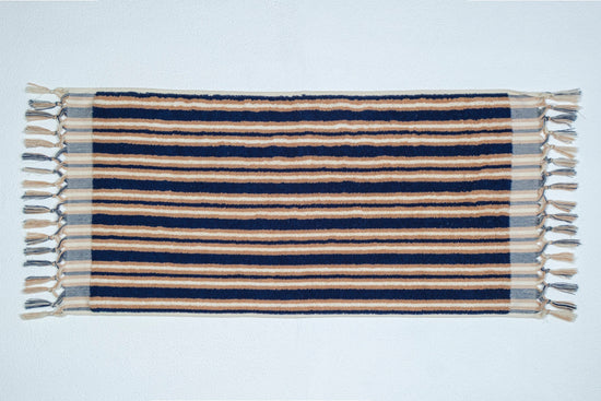 Zeep Naturals | Aegean Collection Striped Hand Towel | Zeep Naturals brings you handcrafted soaps, organic cotton towels, and artisan kitchen essentials — all inspired by nature. Discover simple, sustainable living with products designed to soothe your senses and your home.