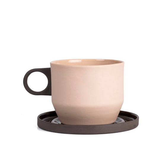 Zeep Naturals | Lydia Collection Modern Conic Coffee/Tea Cup with Saucer | Zeep Naturals brings you handcrafted soaps, organic cotton towels, and artisan kitchen essentials — all inspired by nature. Discover simple, sustainable living with products designed to soothe your senses and your home.