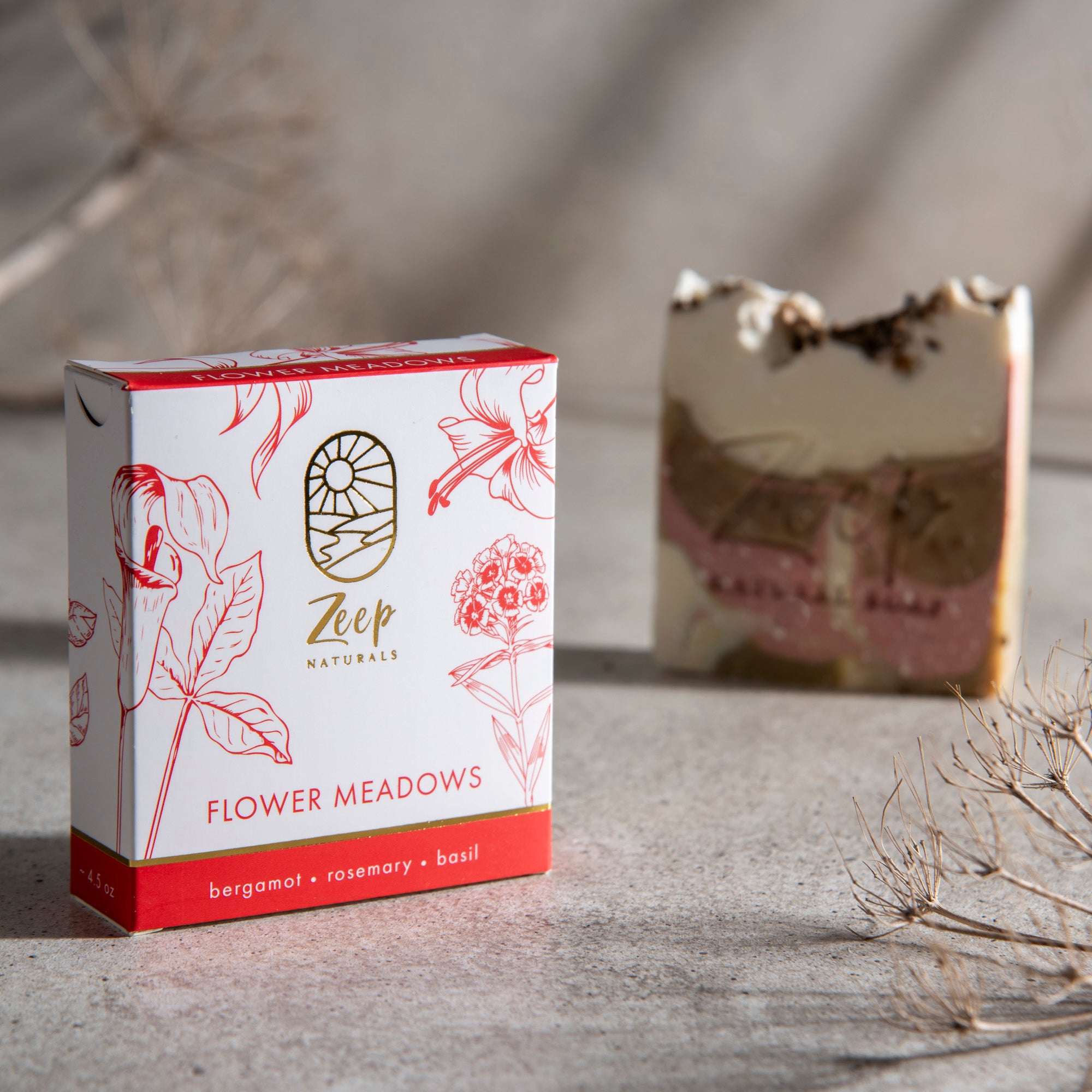 Special Powder Soap 8個セット Flower Meadows | Vegan All-Natural Soap Bar | Bergamot, Rosemary