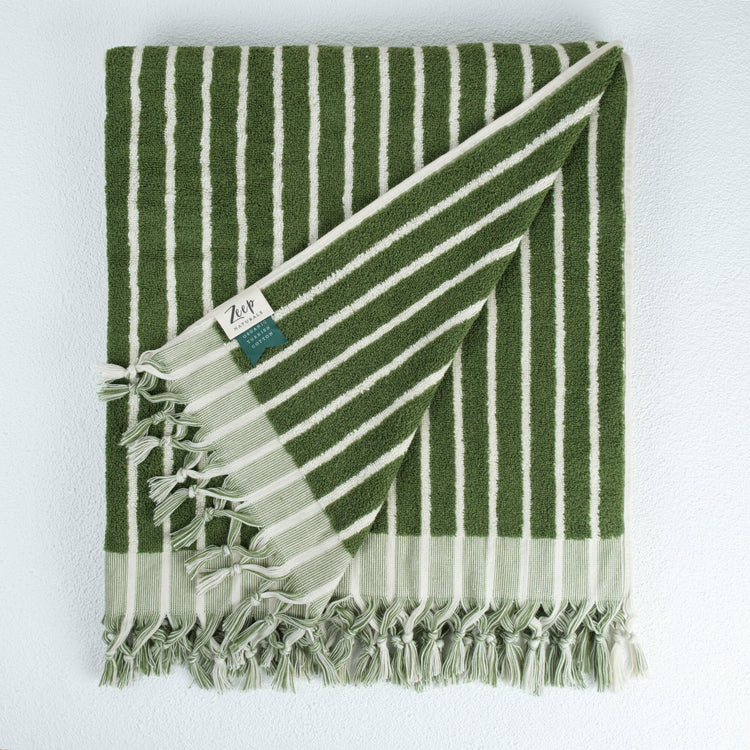 Zeep Naturals | Aegean Collection Striped Bath Towel | Zeep Naturals brings you handcrafted soaps, organic cotton towels, and artisan kitchen essentials — all inspired by nature. Discover simple, sustainable living with products designed to soothe your senses and your home.