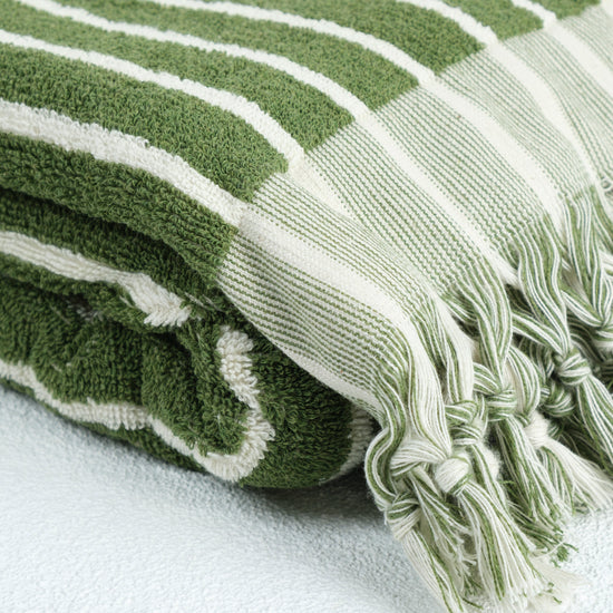 Zeep Naturals | Aegean Collection Striped Bath Towel | Zeep Naturals brings you handcrafted soaps, organic cotton towels, and artisan kitchen essentials — all inspired by nature. Discover simple, sustainable living with products designed to soothe your senses and your home.