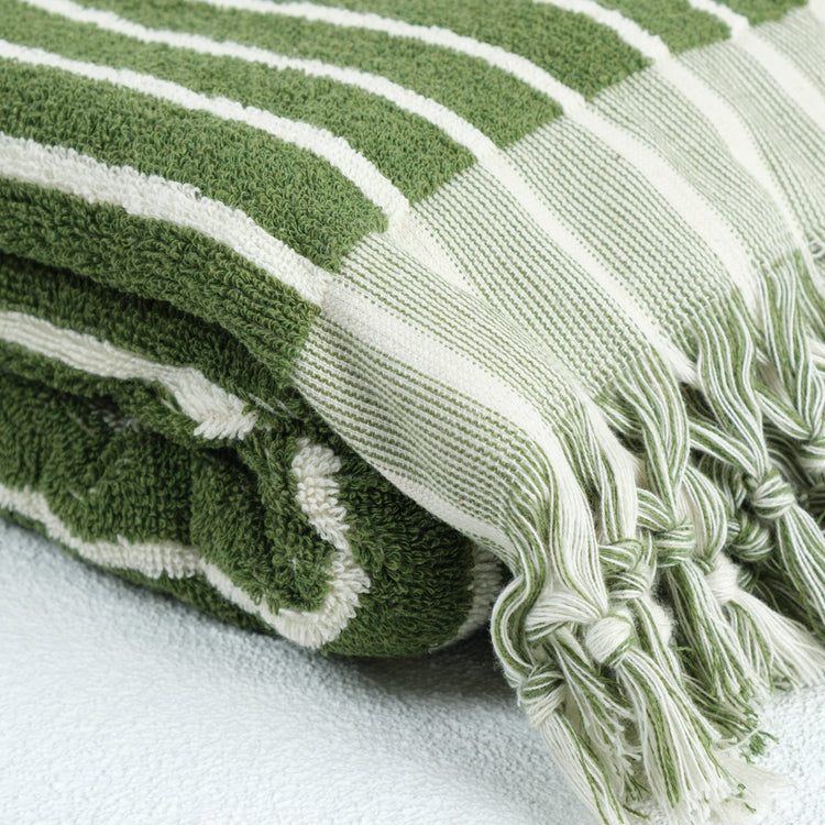 Zeep Naturals | Aegean Collection Striped Bath Towel | Zeep Naturals brings you handcrafted soaps, organic cotton towels, and artisan kitchen essentials — all inspired by nature. Discover simple, sustainable living with products designed to soothe your senses and your home.