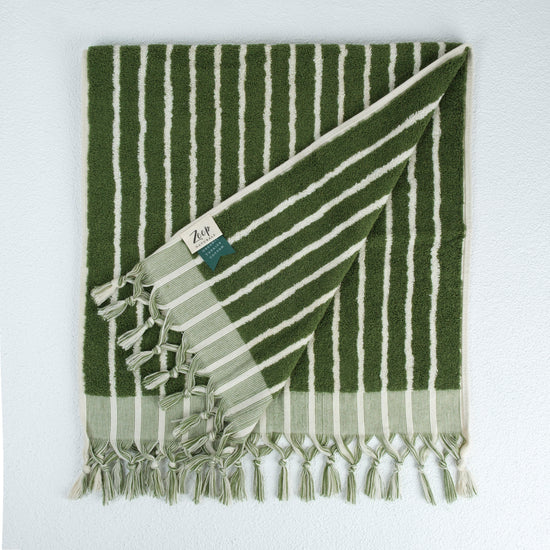 Zeep Naturals | Aegean Collection Striped Hand Towel | Zeep Naturals brings you handcrafted soaps, organic cotton towels, and artisan kitchen essentials — all inspired by nature. Discover simple, sustainable living with products designed to soothe your senses and your home.
