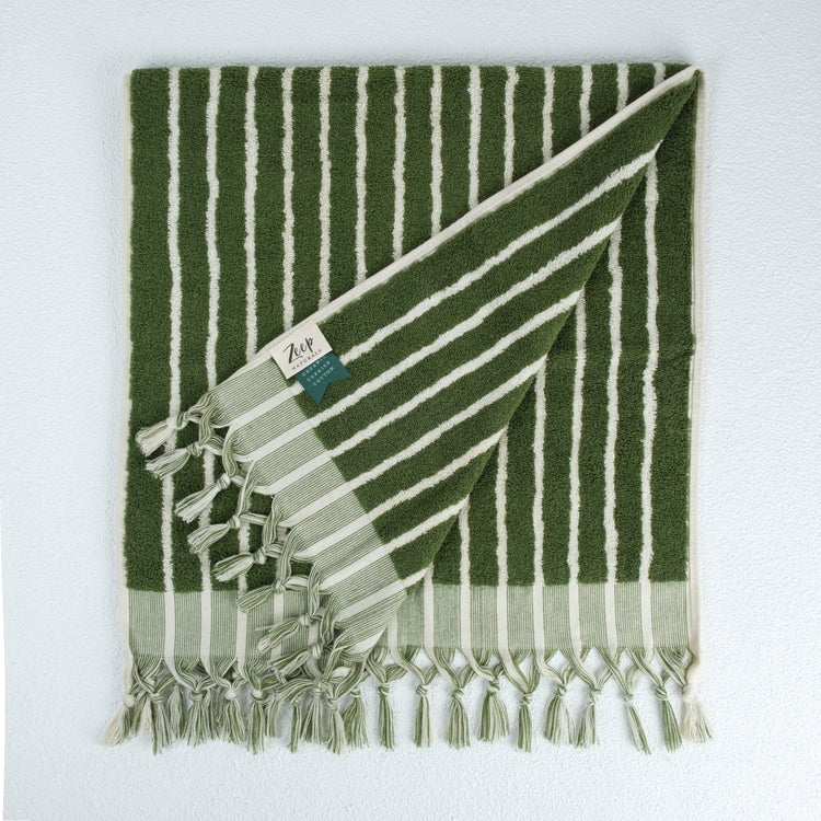 Zeep Naturals | Aegean Collection Striped Hand Towel | Zeep Naturals brings you handcrafted soaps, organic cotton towels, and artisan kitchen essentials — all inspired by nature. Discover simple, sustainable living with products designed to soothe your senses and your home.