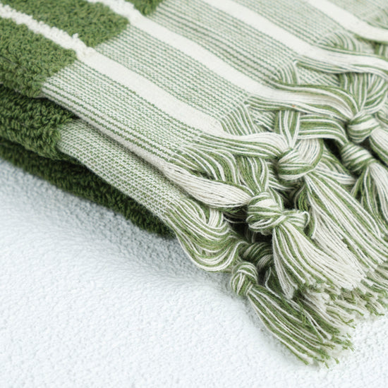 Zeep Naturals | Aegean Collection Striped Hand Towel | Zeep Naturals brings you handcrafted soaps, organic cotton towels, and artisan kitchen essentials — all inspired by nature. Discover simple, sustainable living with products designed to soothe your senses and your home.