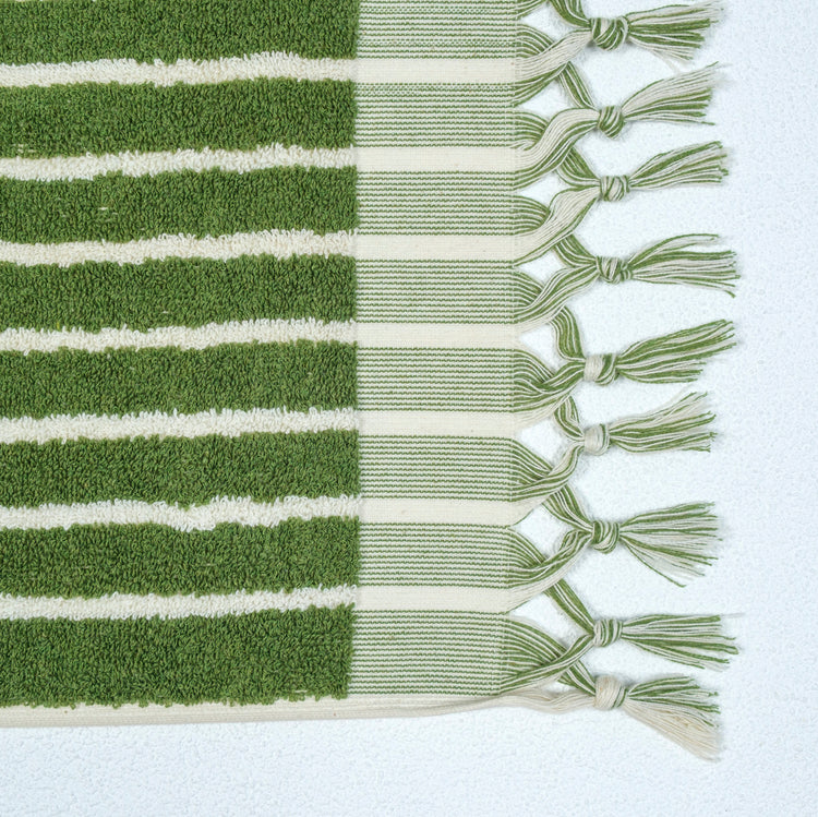 Zeep Naturals | Aegean Collection Striped Hand Towel | Zeep Naturals brings you handcrafted soaps, organic cotton towels, and artisan kitchen essentials — all inspired by nature. Discover simple, sustainable living with products designed to soothe your senses and your home.