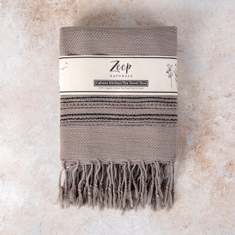 Calvera Kitchen Towels - Island Stone