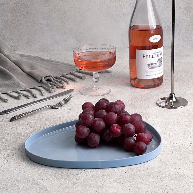 Zeep Naturals | Lydia Collection Amorphous Serving Plate Mistral | Zeep Naturals brings you handcrafted soaps, organic cotton towels, and artisan kitchen essentials — all inspired by nature. Discover simple, sustainable living with products designed to soothe your senses and your home.