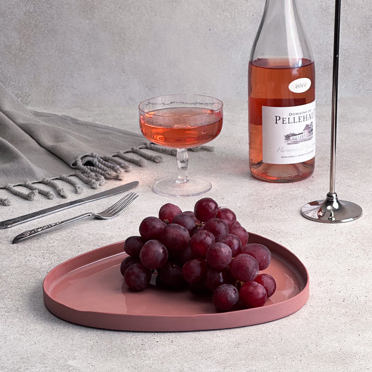 Zeep Naturals | Lydia Collection Amorphous Serving Plate Blush | Zeep Naturals brings you handcrafted soaps, organic cotton towels, and artisan kitchen essentials — all inspired by nature. Discover simple, sustainable living with products designed to soothe your senses and your home.