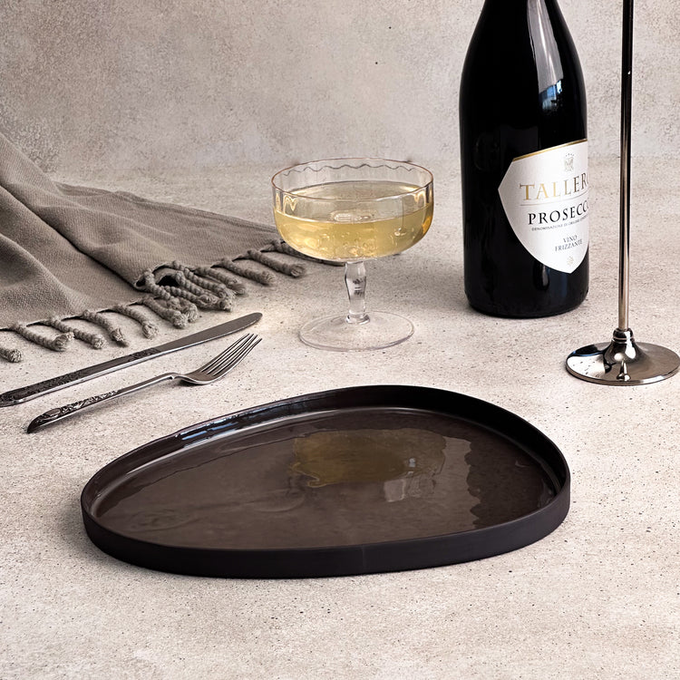 Zeep Naturals | Lydia Collection Amorphous Serving Plate | Zeep Naturals brings you handcrafted soaps, organic cotton towels, and artisan kitchen essentials — all inspired by nature. Discover simple, sustainable living with products designed to soothe your senses and your home.