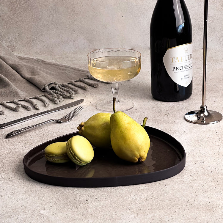 Zeep Naturals | Lydia Collection Amorphous Serving Plate Smoke | Zeep Naturals brings you handcrafted soaps, organic cotton towels, and artisan kitchen essentials — all inspired by nature. Discover simple, sustainable living with products designed to soothe your senses and your home.