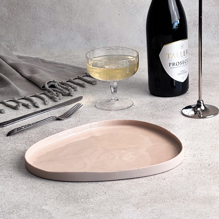 Zeep Naturals | Lydia Collection Amorphous Serving Plate | Zeep Naturals brings you handcrafted soaps, organic cotton towels, and artisan kitchen essentials — all inspired by nature. Discover simple, sustainable living with products designed to soothe your senses and your home.