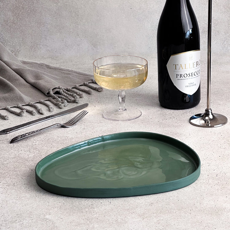 Zeep Naturals | Lydia Collection Amorphous Serving Plate | Zeep Naturals brings you handcrafted soaps, organic cotton towels, and artisan kitchen essentials — all inspired by nature. Discover simple, sustainable living with products designed to soothe your senses and your home.