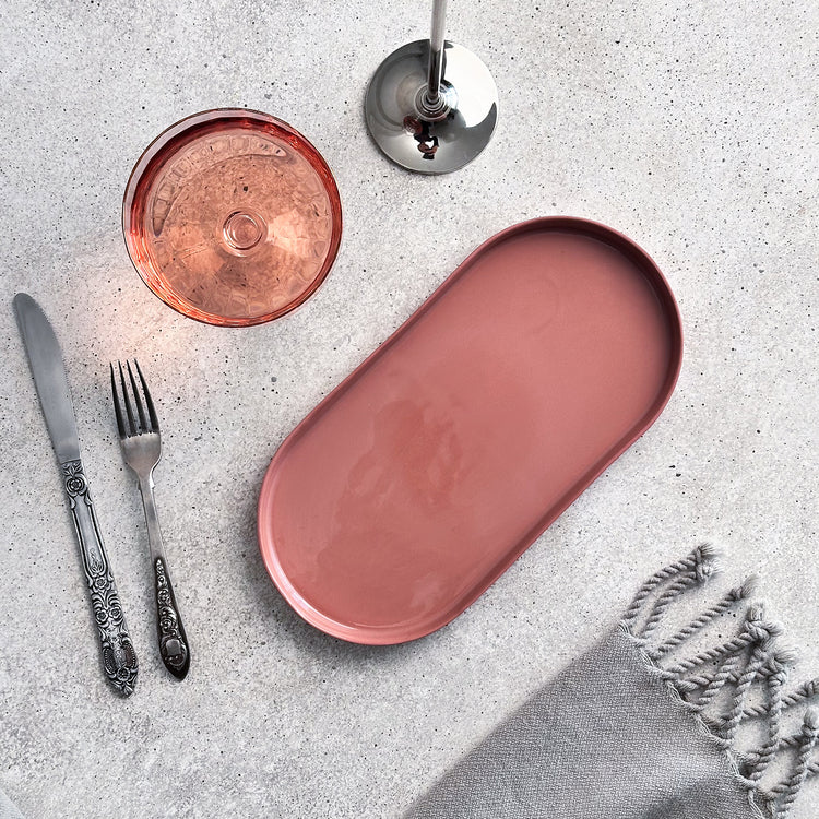 Zeep Naturals | Lydia Collection Oval Serving Plate | Zeep Naturals brings you handcrafted soaps, organic cotton towels, and artisan kitchen essentials — all inspired by nature. Discover simple, sustainable living with products designed to soothe your senses and your home.