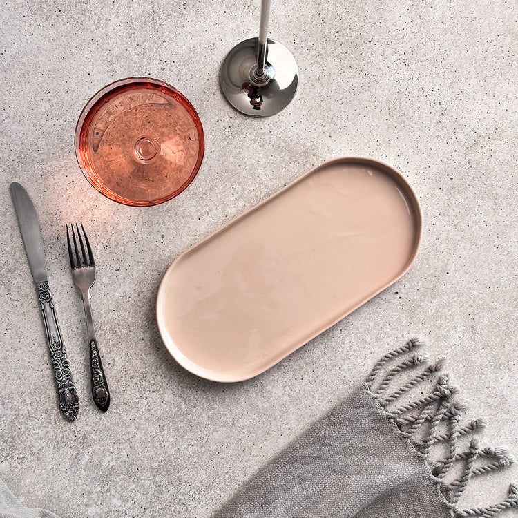 Zeep Naturals | Lydia Collection Oval Serving Plate | Zeep Naturals brings you handcrafted soaps, organic cotton towels, and artisan kitchen essentials — all inspired by nature. Discover simple, sustainable living with products designed to soothe your senses and your home.