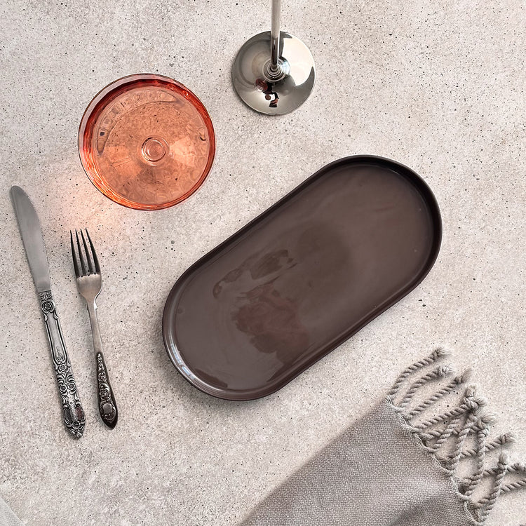 Zeep Naturals | Lydia Collection Oval Serving Plate | Zeep Naturals brings you handcrafted soaps, organic cotton towels, and artisan kitchen essentials — all inspired by nature. Discover simple, sustainable living with products designed to soothe your senses and your home.