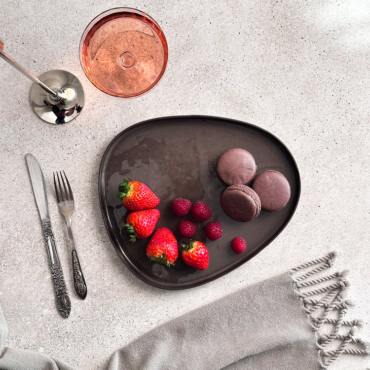 Zeep Naturals | Lydia Collection Amorphous Serving Plate | Zeep Naturals brings you handcrafted soaps, organic cotton towels, and artisan kitchen essentials — all inspired by nature. Discover simple, sustainable living with products designed to soothe your senses and your home.