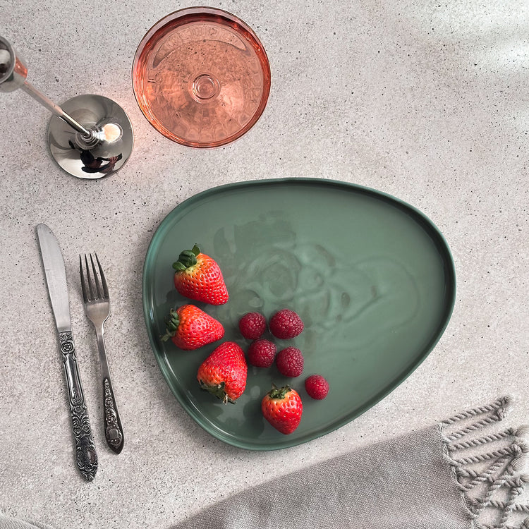 Zeep Naturals | Lydia Collection Amorphous Serving Plate | Zeep Naturals brings you handcrafted soaps, organic cotton towels, and artisan kitchen essentials — all inspired by nature. Discover simple, sustainable living with products designed to soothe your senses and your home.