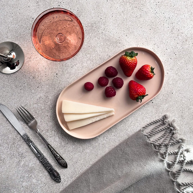 Zeep Naturals | Lydia Collection Oval Serving Plate | Zeep Naturals brings you handcrafted soaps, organic cotton towels, and artisan kitchen essentials — all inspired by nature. Discover simple, sustainable living with products designed to soothe your senses and your home.